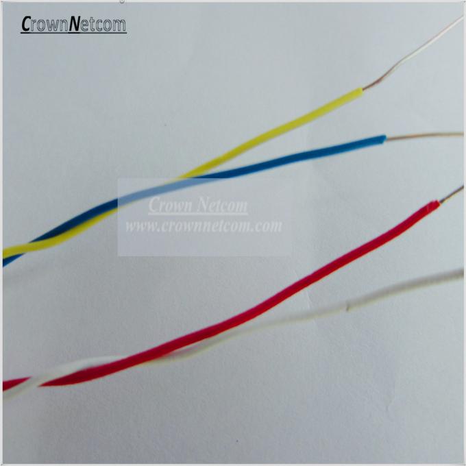 Telephone Jumper Wire 0.5mm PVC Jacket Blue/Yellow Red/White Bare Copper/ T...
